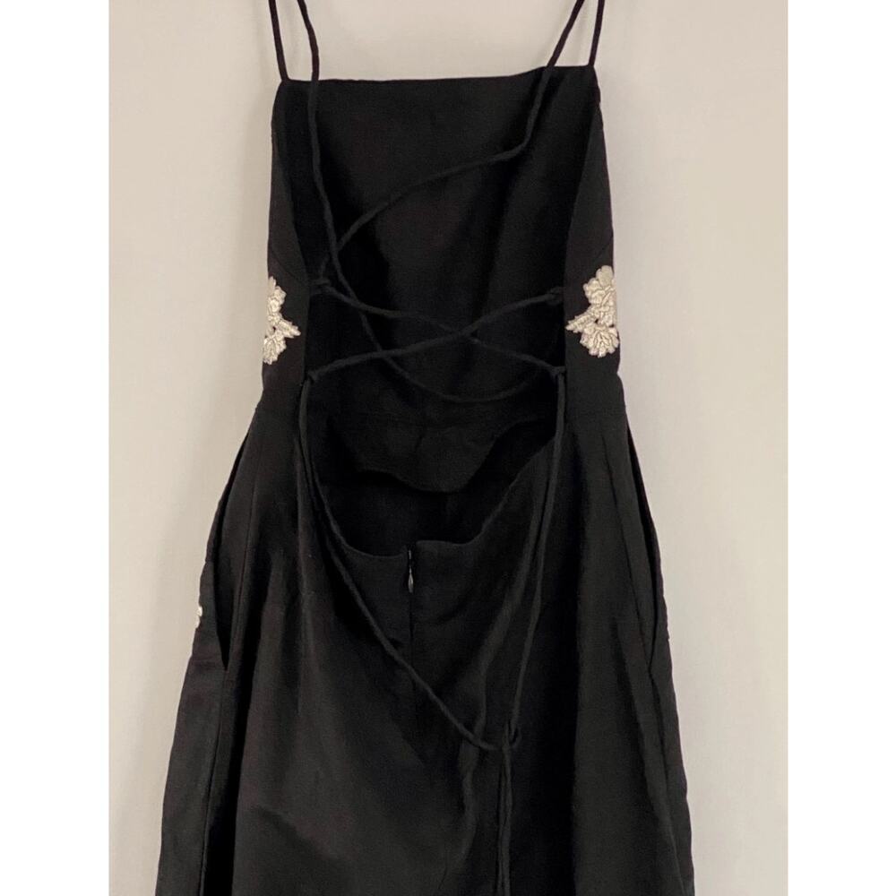 Zimmermann Black Jumpsuit with Cream Floral Accents - Picture 8 of 8